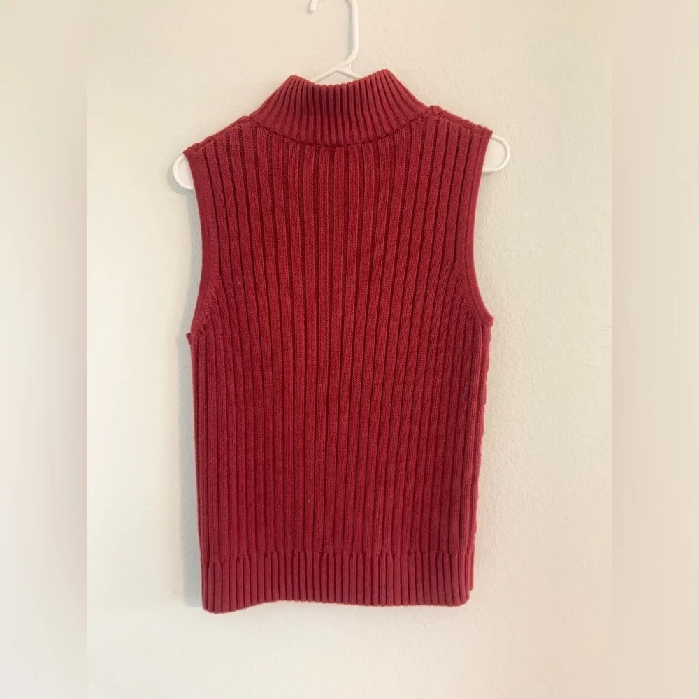 Vintage Pendleton Cable Knit Sweater Vest Zip Up